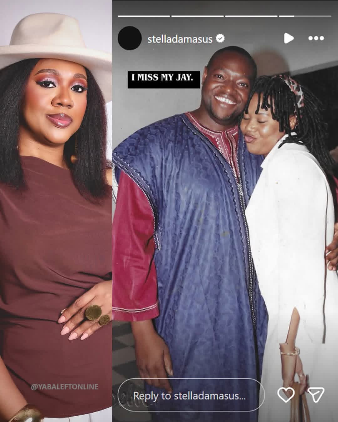 Actress Stella  Damasus remembers her late husband. 