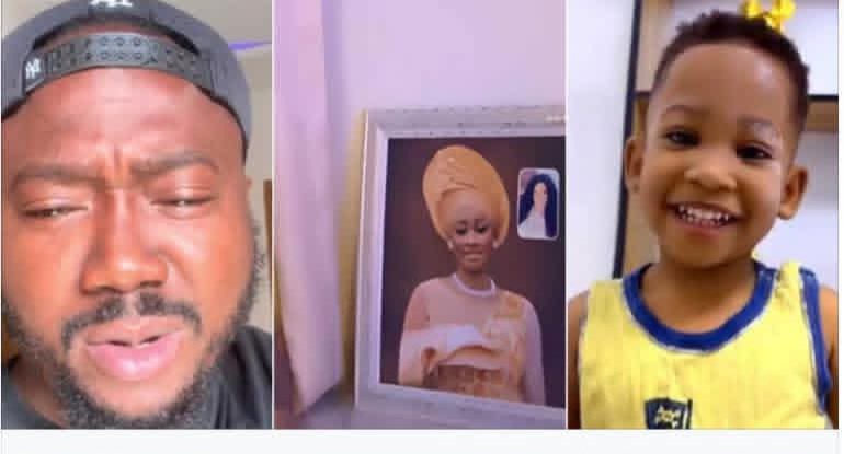 This is how my Son react to his late mother$$@*!$$s photo---Man cries out. 