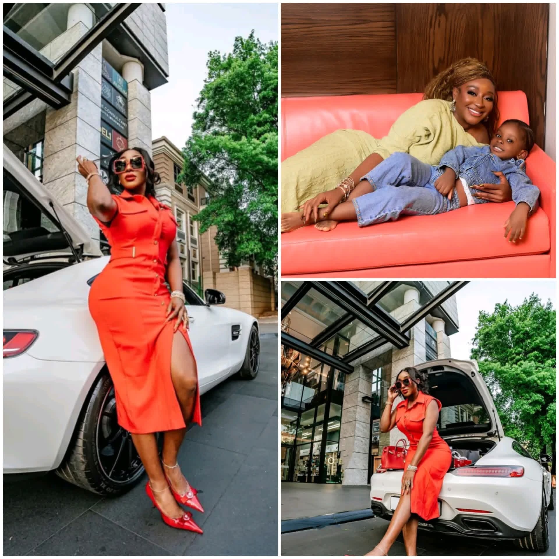Nigerian Actress,  Ini Edo celebrates motherhood. 