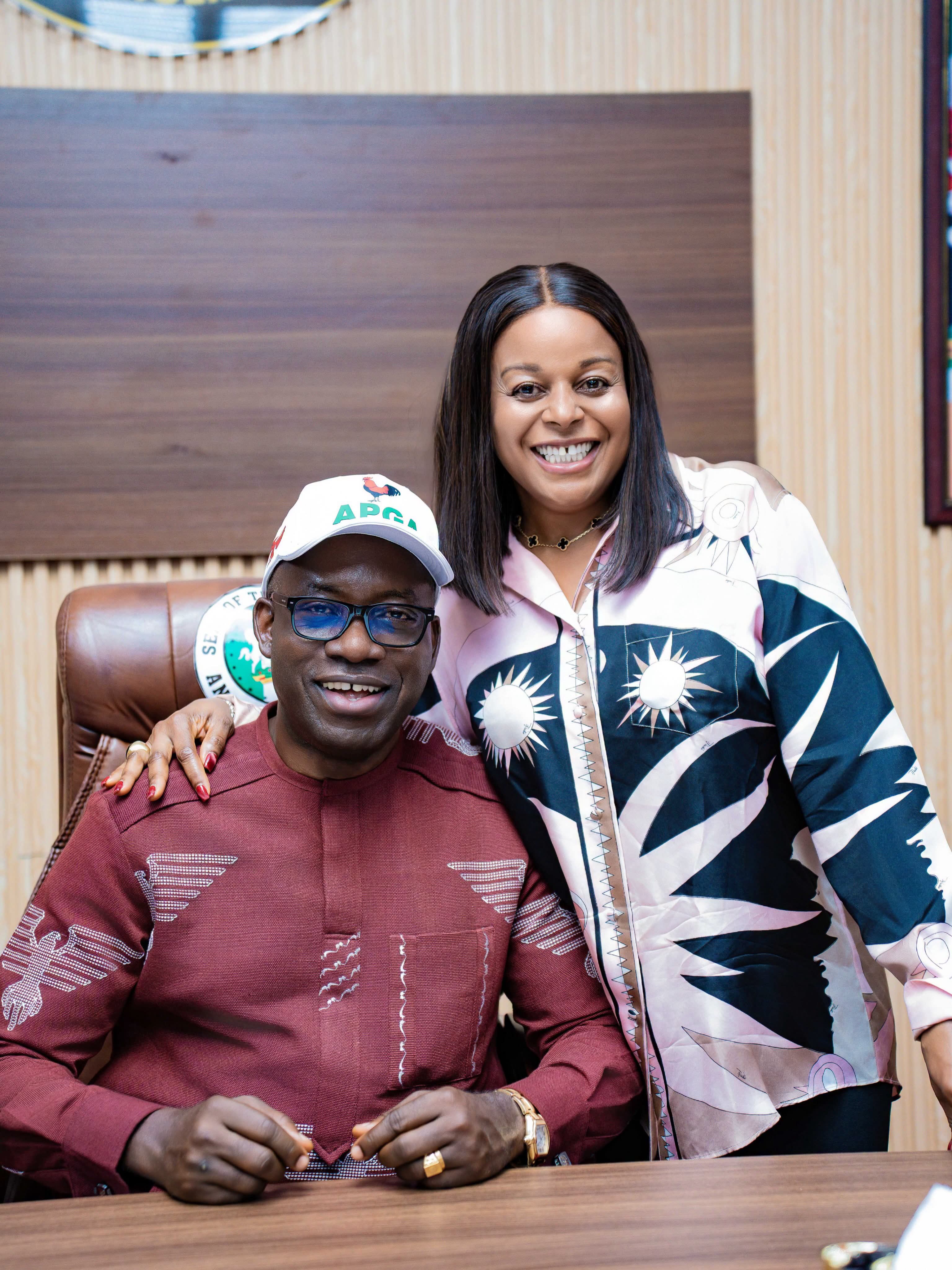 Anambra first lady, celebrates her husband Soludo. 