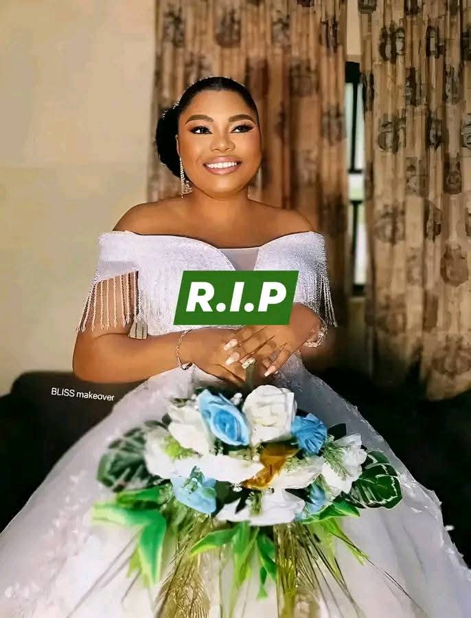Sad: Young woman die few days after her white wedding. 