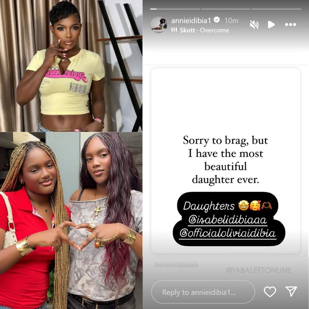 Reactions as Annie Macaulay brag about her daughters. 