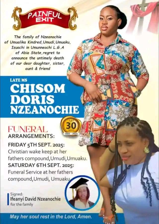 Sad: Lady die of Kidney Failure. 