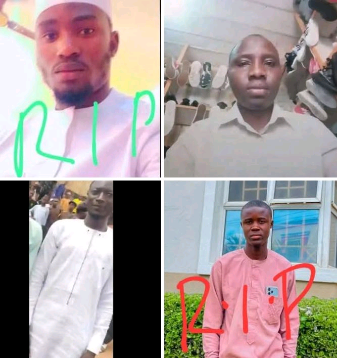 Sad: Protesting Youths kill four travellers. 