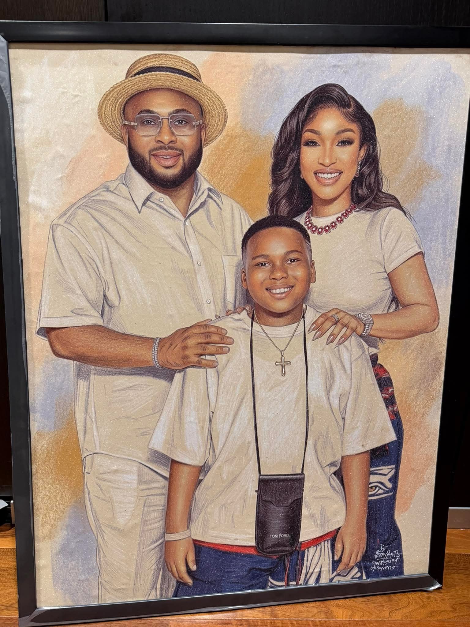 Reactions as Actress Tonto Dike prays for her family. 